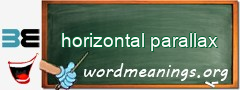 WordMeaning blackboard for horizontal parallax